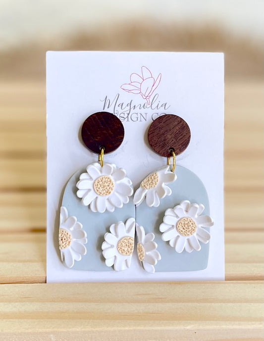 Daisy Floral Dangles
